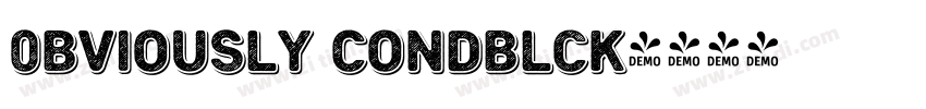 0bviously CondBlck字体转换